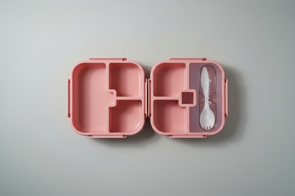 Open lunch box showing interior