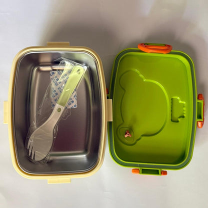 Leak-Proof,single compartment Lunch Box with spoon